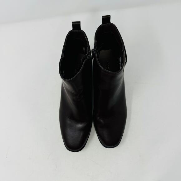 Ann Taylor Womens Ankle Leather Boots Round Toe Cherry Zipped Sides Sz 6.5 - Picture 5 of 15